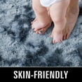 thumbnail image 3 of YJ.GWL 8x10ft Tie Dye Shag Area Rug For Living Room Bedroom,Shaggy Carpet For Home Decor,Blue Gray, 3 of 7
