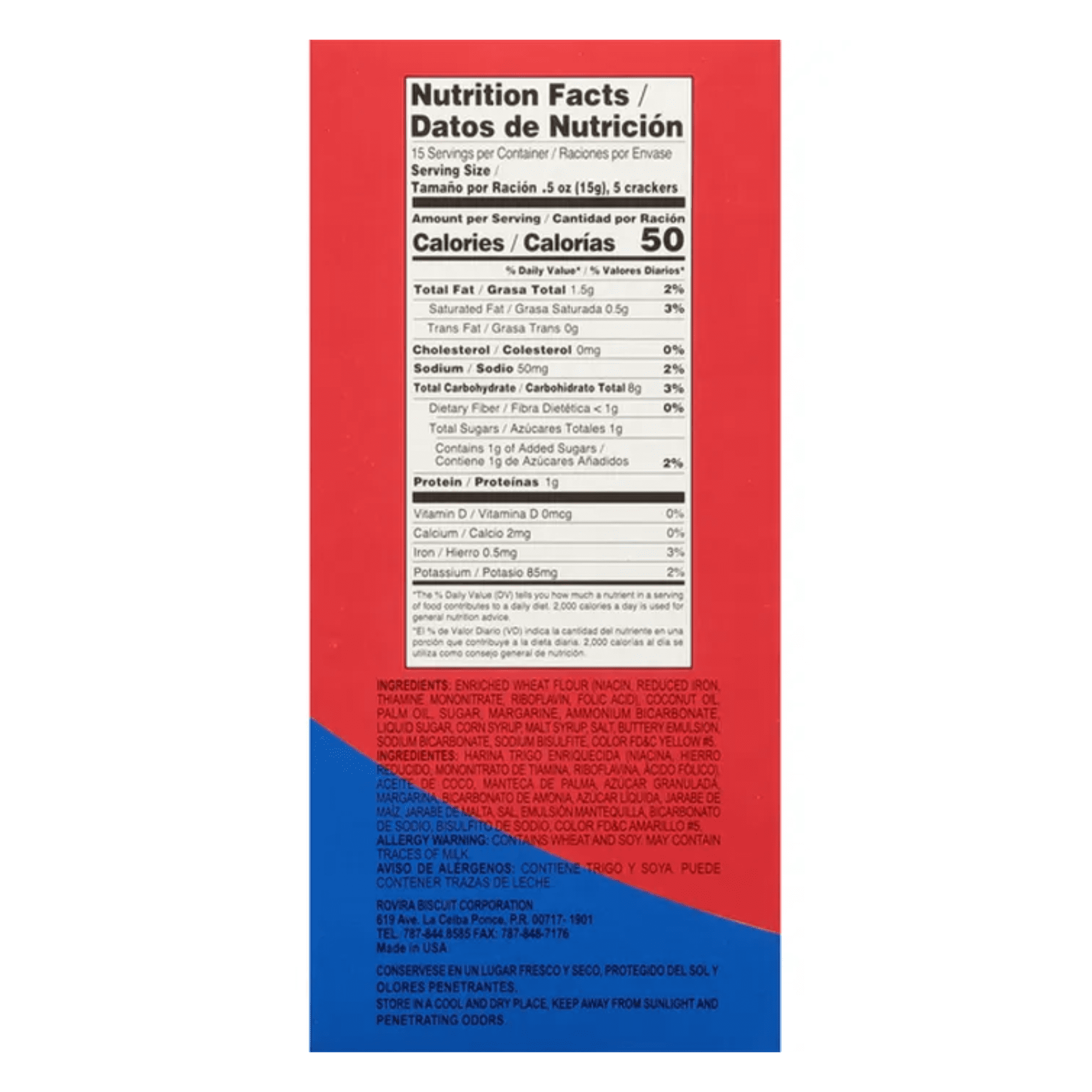 Rovira Tempting Snack Crackers with Three Individual Trays, 7.5oz Box