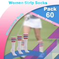 thumbnail image 3 of SOCKS'NBULK Old School Retro Striped Cotton Tube Socks Wholesale Bulk Cotton Sport Socks (120, Mens (10-13)), 3 of 7