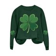 thumbnail image 2 of HAiming St. Patrick's Day Sweatshirt for Women Long Sleeve Shamrock Print Tops Fashion Loose Crewneck Pullover, 2 of 4
