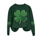 thumbnail image 4 of RKSTN Women's St Patrick's Day Sweatshirt Plus Size Crewneck Irish Gift St Patricks Luckys Shamrocks Graphic Print Hoodless Sweatshirts Top Womens Casual Round Neck Loose Fits Long Sleeve T Shirts, 4 of 5