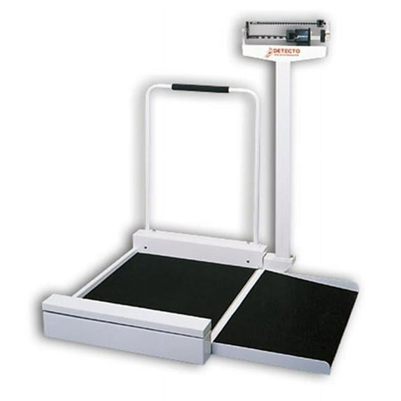 Cardinal Scale-Detecto  30 in. X 26 in. X 2 in. Platform Wheelchair Scale Mechanical 180 Kg X 100 G