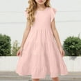 thumbnail image 2 of Gubotare Dresses for Toddler Girls Toddler Girl Tulle Dress Summer Ruffle Baby Girl Fashion Casual Dresses (Light Pink,Size 6-7 Years), 2 of 5
