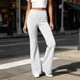 thumbnail image 2 of Gfyviroh Bootcut Pants for Women Fashion Solid High Waist Comfy Trousers Slim Fit Flare-Leg Yoga Workout Leggings, 2 of 9