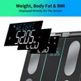 thumbnail image 2 of Báscula digital de baño Healthkeep para peso corporal con 8 electrodos, 21 datos corporales, medición BIA de doble frecuencia, báscula inteligente compatible con iOS y Android, máx. 400 lb/180 kg/28 s, 2 of 5