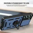 thumbnail image 3 of SOATUTO For Samsung S22 Phone Case Military Grade Drop Rugged Cover With Camera Slide Anti-Scratch Protective 360° Rotate Kickstand Sturdy Shockproof Case For Samsung Galaxy S22 6.1 inch - Blue, 3 of 6