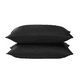 thumbnail image 3 of Funda de almohada Funda de almohada transpirable Funda de cojín para la cabeza de tela Funda de almohada de color sólido para cama, Negro Eigraketly HA003270-01, 3 of 7