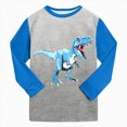 thumbnail image 5 of NOLDARES Toddler Boys Pjs Pajama Set 2 Piece Cotton Long Sleeve Top and Pants Print Comfy Sleepwear Boys Toddler 6-12 Months 12-24 Months 2t 3t 4t 5t 6t 7t 8t 9t Children,Sky Blue,7-8 Y, 5 of 9