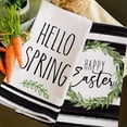 thumbnail image 3 of 2 Pack Easter Kitchen Towels Dish Towels, 18x26 Inch Seasonal Cloth Tea Towel Bunny Happy Easter Hand Towel Dishcloth Spring Holiday Flowers Cloth Towel for Home Housewarming Gift, 3 of 5