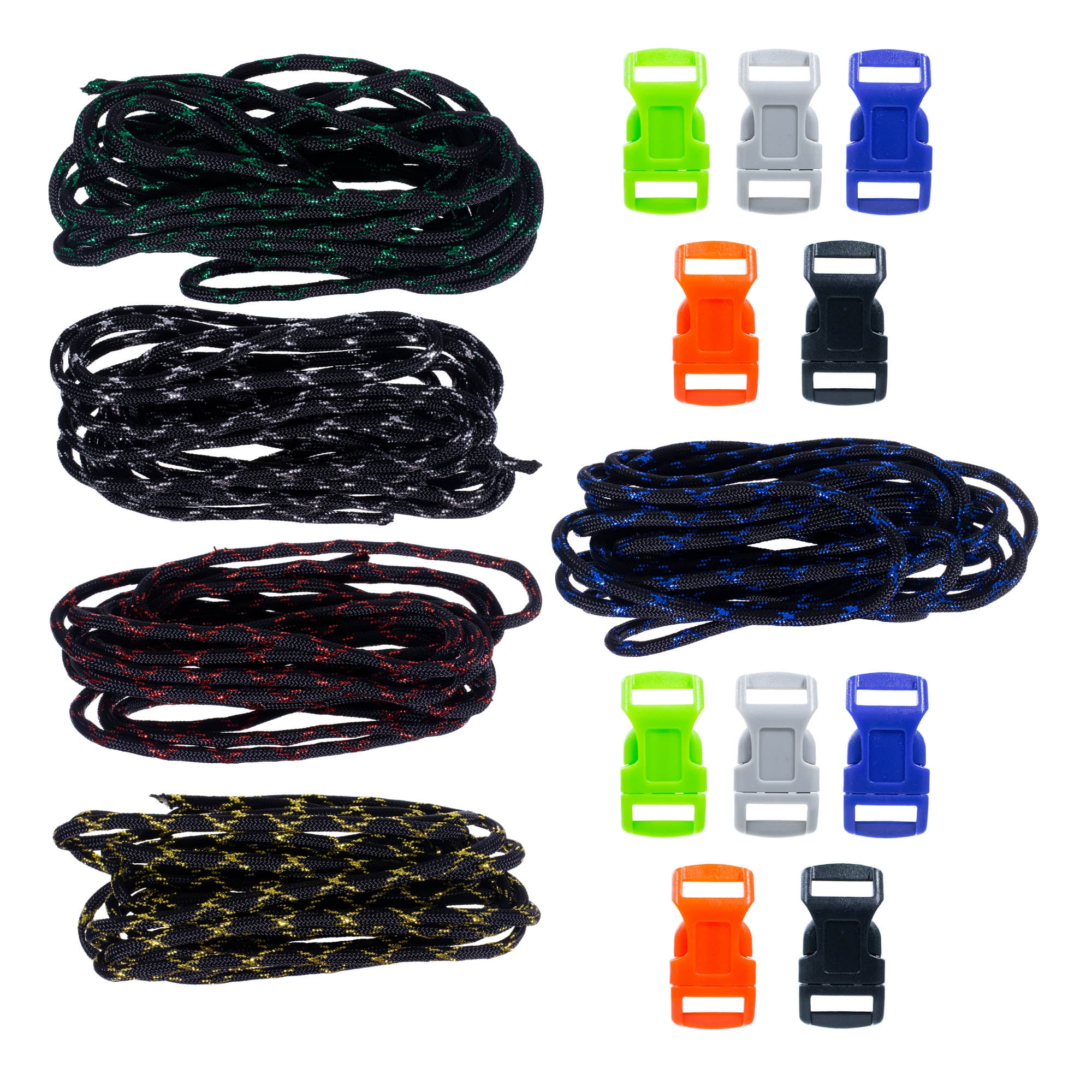 Paracord 550 Combo Kits with 100 Feet of Parachute Cord and 10