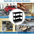 thumbnail image 4 of TUFFIOM 3-Shelf Rolling Tool Cart, 330 lbs Capacity, 28.7" x 14.2" x 29.1", 4 of 8