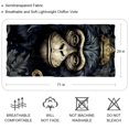 thumbnail image 2 of Monkey Elegant Chiffon Silk Scarf for Women - Lightweight Breathable Shawl Wrap - 180x73 cm, 2 of 6
