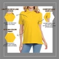 thumbnail image 5 of Basico Gold Polo Collared Shirts For Women 100% Cotton Short Sleeve Golf Polo Shirts For Women and Juniors, 5 of 6