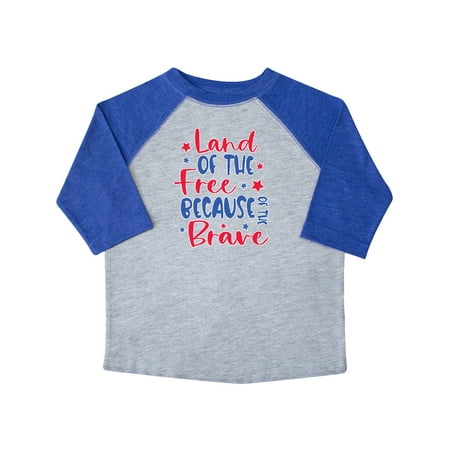 

Inktastic Memorial Day Land of The Free Because of The Brave Gift Toddler Boy or Toddler Girl T-Shirt