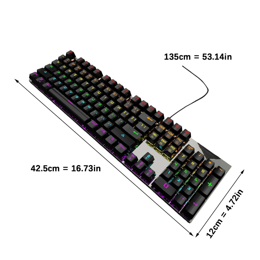 ABS Keycaps RGBs Illuminateds 82 Key Mechanical Gaming Keyboards for PC Blue Switches
