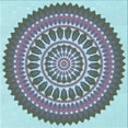 thumbnail image 1 of Ahgly Company Machine Washable Indoor Square Transitional Blue Lagoon Blue Area Rugs, 6' Square, 1 of 1