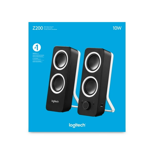 Logitech Z200 Multimedia 2.0 Speakers, Black - Walmart.com