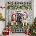 thumbnail image 2 of Shower Curtain 54"W x 78"L Christmas Dogs Snowflake Gray Fabric Shower Curtains Set with Hooks Water Repellent Bathroom Curtains Machine Washable Bathroom Accessories, 2 of 9