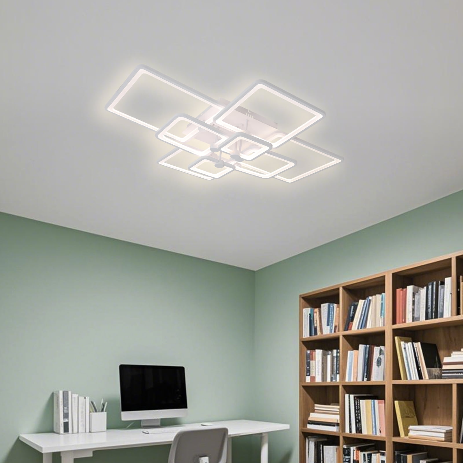 8-Head Ceiling Light LED Ceiling Light with Remote Control Dimming Ceiling Light for Bedrooms, Living Rooms