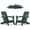 Dark Green, variant on Folding Adirondack Chair set of 2, HDPE All-Weather Lawn Chair with 2 Cup Holder, Patio Garden Outdoors Fire Pit, Dark Green