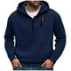 thumbnail image 2 of pstuiky Camisas suaves de manga larga para hombre, Sudadera con capucha y manga larga con cremallera de color liso para hombre salir tops xxl, 2 of 7
