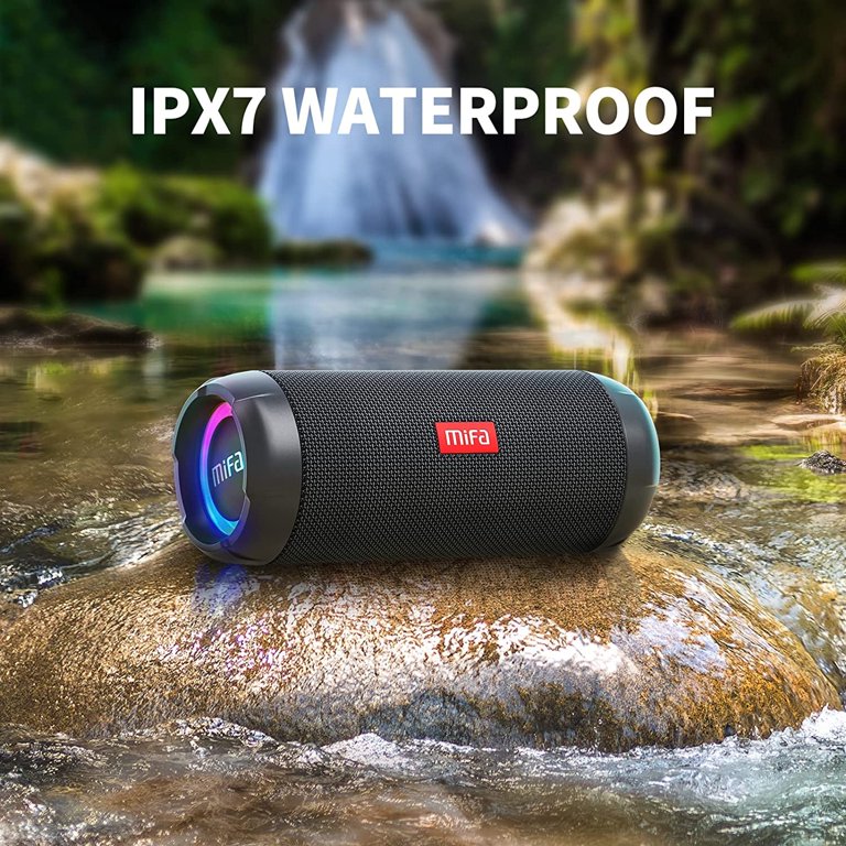 MIFA WildRod Bluetooth Speaker, 30W HD Sound, IP67, LED Light, 12H