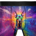 thumbnail image 4 of Hippie Doberman Pinscher Portrait oil painting Watercolor Tie-dye Vintage All Over Print Boxer Briefs Underwear for Men Dad Doberman Dog Lover Gifts - 00015, 4 of 6