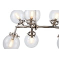 thumbnail image 3 of Elegant Lighting Leda 36" 6 Light Chandelier in Nickel, 3 of 5