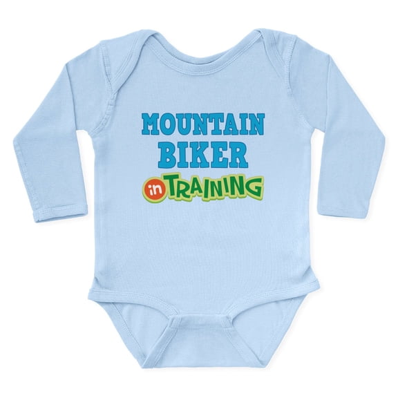 CafePress - Mountain Biker In Training Body Suit - Long Sleeve Cotton Baby Bodysuit