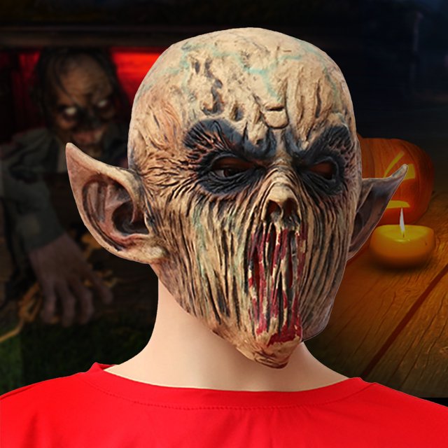 Máscara de Halloween Terror Scary Cosplay Disfraz Tamaño promedio para adultos Wmkox8yii shdjk1546