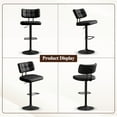 thumbnail image 4 of Furniliving Bar Stools Set of 2, Swivel Barstools with Footrest and Thick Cushion Back, Counter Height Bar Stools, Height Adjustable Modern Bar Chairs for Kitchen Island, Black, 4 of 13