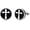 Cross, variant on Viking Stud Earrings 925 Sterling Silver Tree of Life Ankh Cross Skull Valknu Earrings Natural Black Onyx Stud Earrings for Men Women