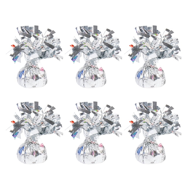 CSChome Balloon Blocks 6Pcs Balloon Weights Foil-Wrapped Long-lasting Reusable Wedding Party Prom Balloon Blocks