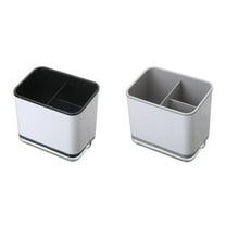 Cutlery Utensil Silverware Drying Rack Basket Holder with Hooks - Flatware Storage, Organizer Drainer Stand, for Kitchen Dish Drainer Dish Drying Rack,Black, Gray,2,C