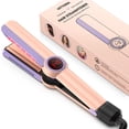 thumbnail image 1 of Plancha de pelo iónica con plancha plana – Placa de cerámica de 1,3 pulgadas con infrarrojos para anti-frizz Peine desmontable para cabello suave Control de temperatura LCD Plancha de viaje de doble v, 1 of 5