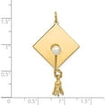 thumbnail image 4 of 14K Yellow Gold Graduation Cap With Fw Cultured Pearl Charm (43 X 21) Made In United States xac703, 4 of 6