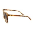 thumbnail image 4 of Lunettes de Soleil Rectangulaires Chic Mod en Plastique Brun Tortue Orange, 4 of 4