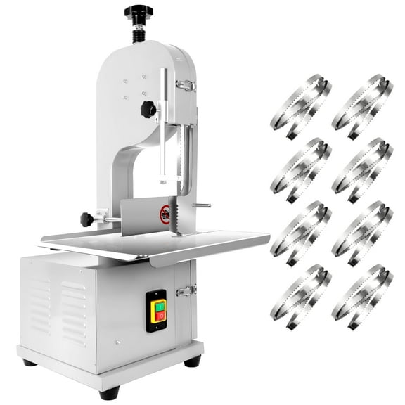 1500W Commercial Electric Meat Bandsaw, 19.3 "×15.3" Stainless Steel Countertop Bone Sawing Machine, for Meat Processing Plants, Restaurant Kitchens
