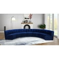 thumbnail image 2 of Maklaine 7-Piece Modular Contemporary Velvet Sectional Sofa in Navy, 2 of 7