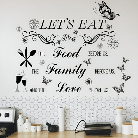 LAMIRO Kitchen Wall Stickers DIY Wall Art Decal Decoration PVC Wall Decals