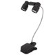 thumbnail image 3 of Luz LED con Clip de doble cabeza, luz de abrazadera giratoria ajustable de 360 grados con batería para barbacoa, parrilla, lectura, tienda de campaña al aire libre, 3 of 5