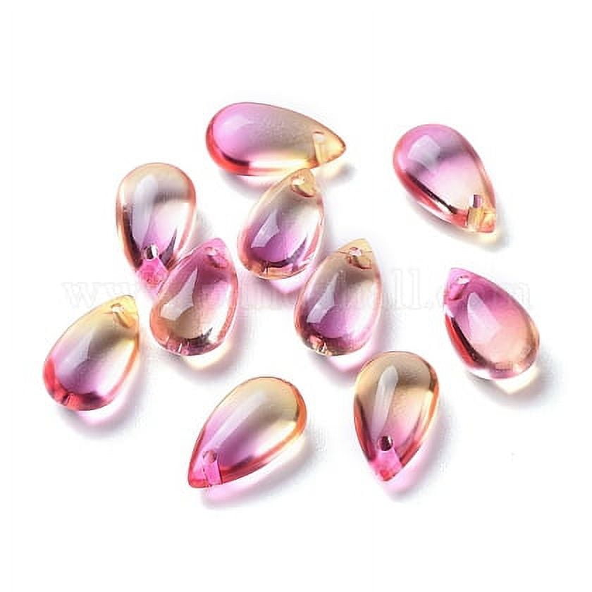 Teardrop Crystal Beads 200pcs 10 Color Water Drop Crystal Glass Beads  Transparent Loose Beads Colorful Charms Pendants for DIY Crafts Earring  Jewelry Making Costume Embellishments 