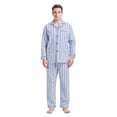 thumbnail image 2 of GLOBAL Men 100% Cotton Pajama Set For Men Lightweight Soft Nightwear Long Sleeves PJS With Pockets, 2 of 5