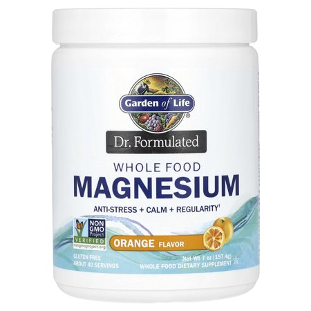 Garden of Life - Dr. Formulated Whole Food Magnesium Drink Powder Orange - 7 oz.
