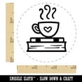 thumbnail image 2 of Coffee Sitting on Stack of Books Reading Rubber Stamp for Scrapbooking Crafting Stamping - Small 3/4 Inch, 2 of 7