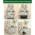 thumbnail image 3 of AIGIA Recliner Chair Covers 4 Pieces Printed Reclining Slipcovers with Pocket Stretch Recliner Couch Slipcovers, 3 of 7