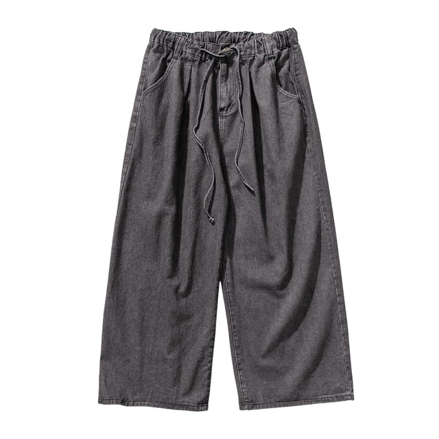 HBFAGFB Jeans pour Hommes Rétro Délavé Pantalon Grand avec Poches Polyvalent Usage Quotidien Gris Taille g