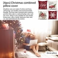 thumbnail image 4 of Monstrate Funda de almohada de Navidad de 4 piezas con cremallera para fiesta, funda de almohada de Navidad, decoración protectora, adorno para Kits de decoración para fiestas, 4 of 6