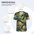 thumbnail image 5 of Fotbe Citrus Fruits Elegant Lemons Baseball Jersey Shirt for Men and Women, Casual Short Sleeves Button Down T-Shirt-XX-Large, 5 of 9
