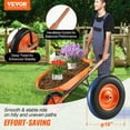 thumbnail image 2 of Chariot de Jardin à une Roue pour Cour Utilitaire avec Capacité de 330 lbs, 2 of 6